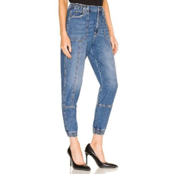 Retrofete $325 Carter Denim Jeans Pant Sz 26 Jogger NWT - Picture 2 of 11